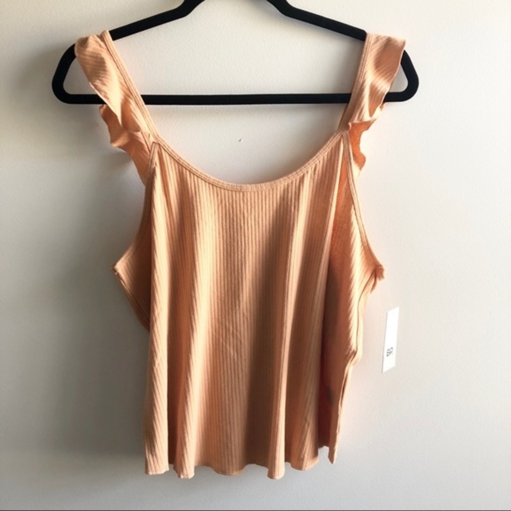 BP‎ Nordstrom peach ruffle tank top NWT